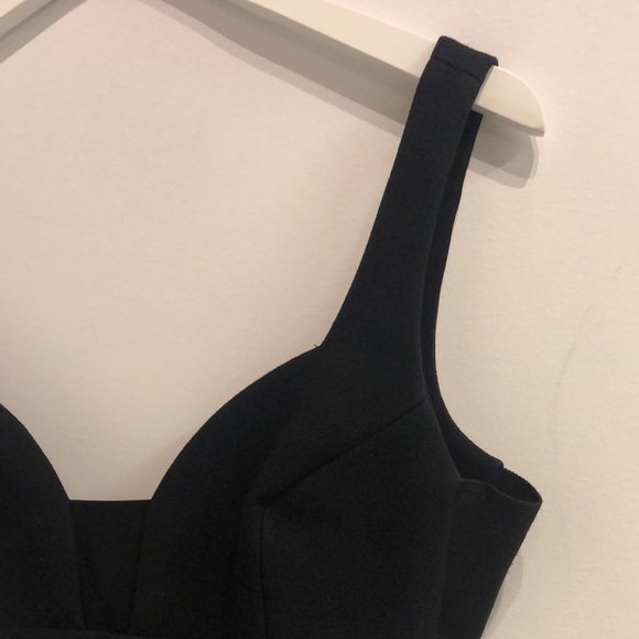 A.L.C. Morley Black Crepe Crop Top - Picture 4 of 12